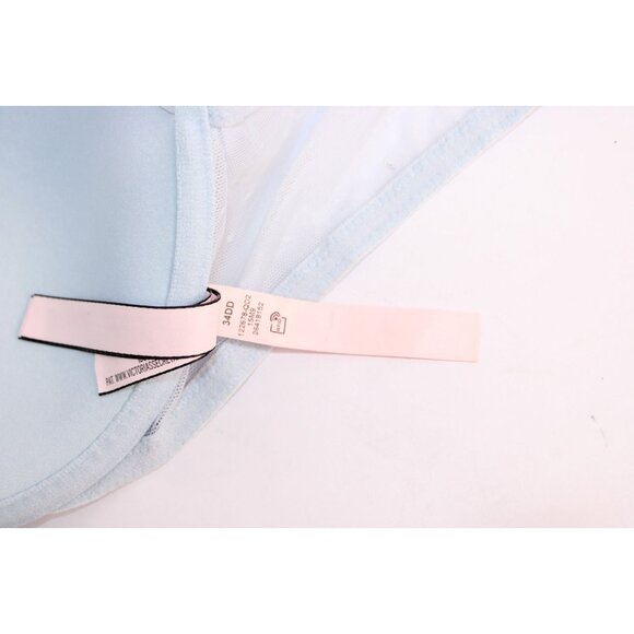 Victoria's Secret 34DD Blue Solid Push Up Lace Lightly Padded Unwired Razorback - Picture 10 of 14